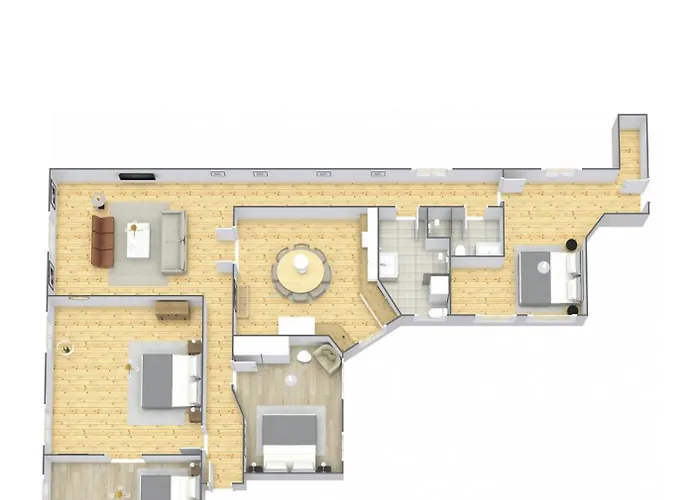 Large & Modern 4 Bedroom アパート *